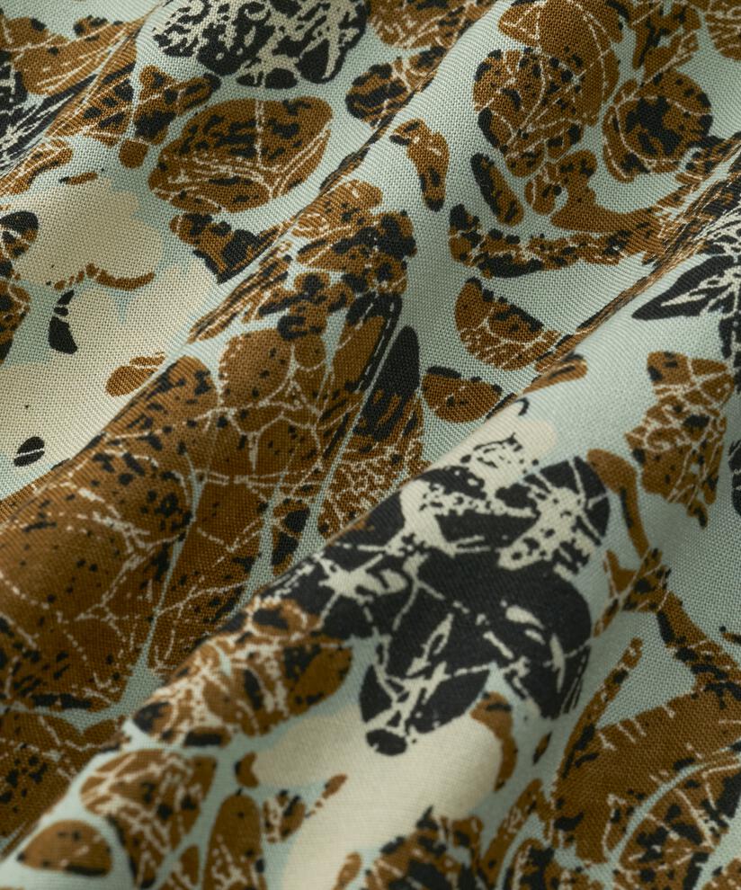 Gemusterte Viskose-Tunika mit halblangen Ärmeln, Bok Choy