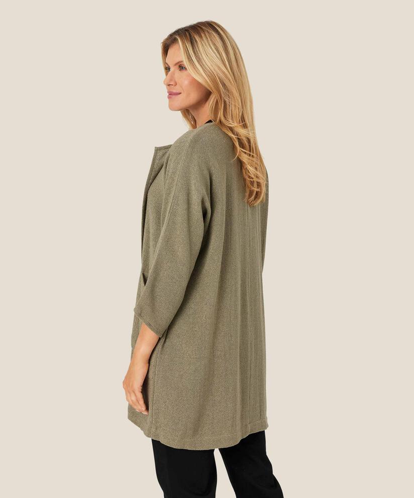 Lange Jacke Aus Bouclé, Vetiver