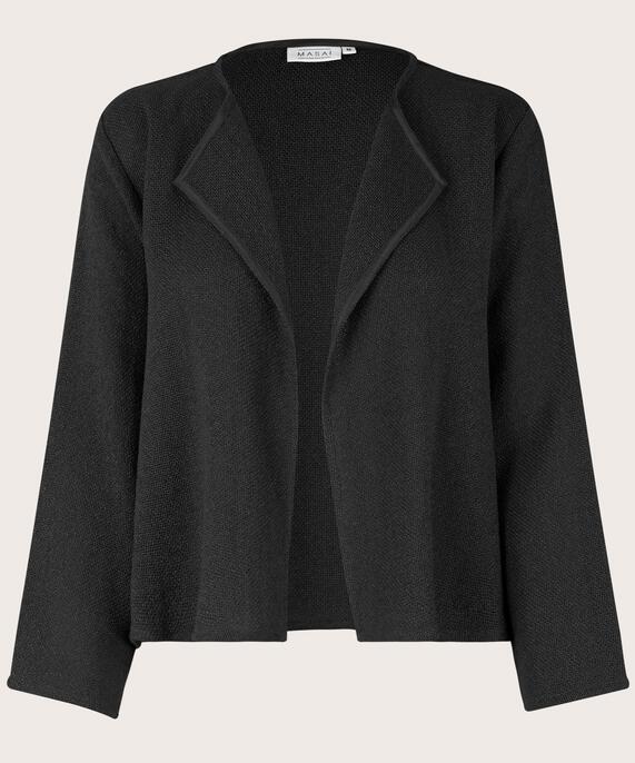Kurze Jacke Aus Bouclé, Black