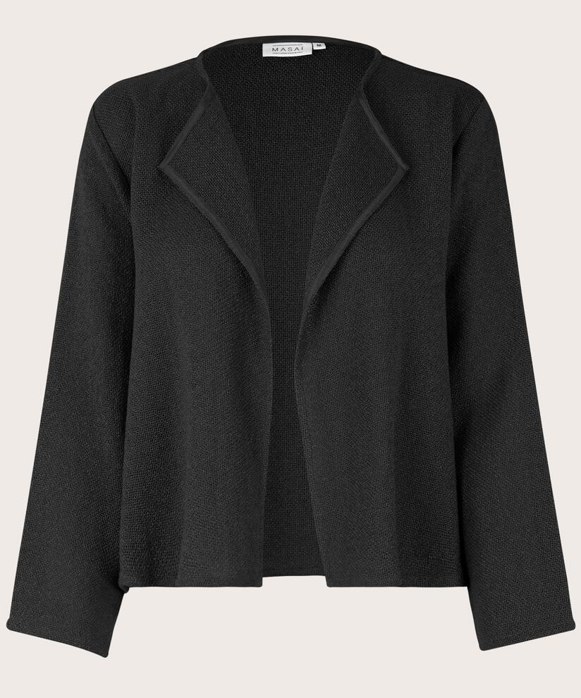 Kurze Jacke Aus Bouclé, Black