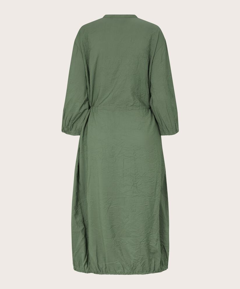 Viskosekleid mit elastischem Saum und Bindeband, Duck Green