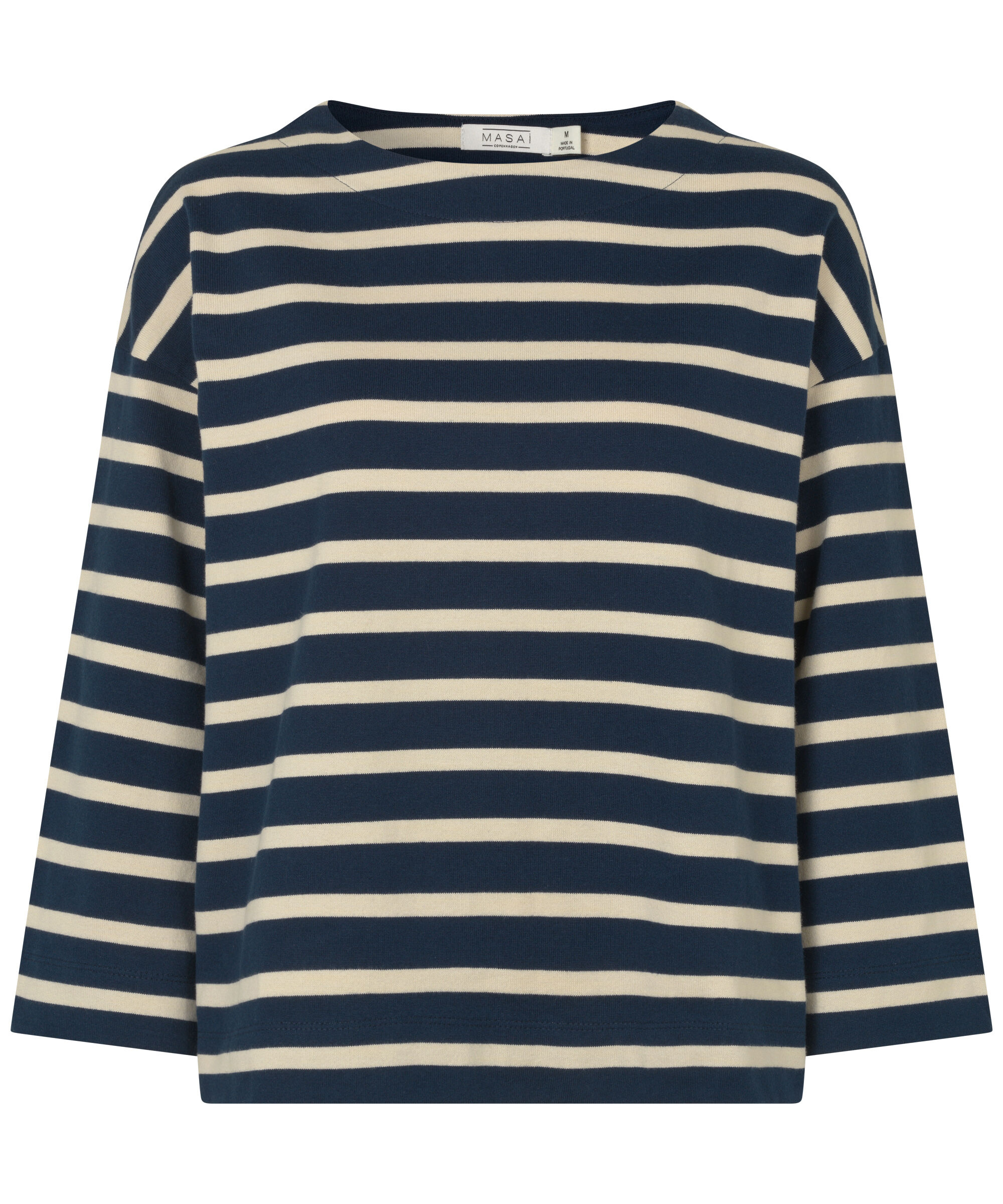 Gestreiftes Jersey-top Mit Rundhalsausschnitt, Navy Blazer