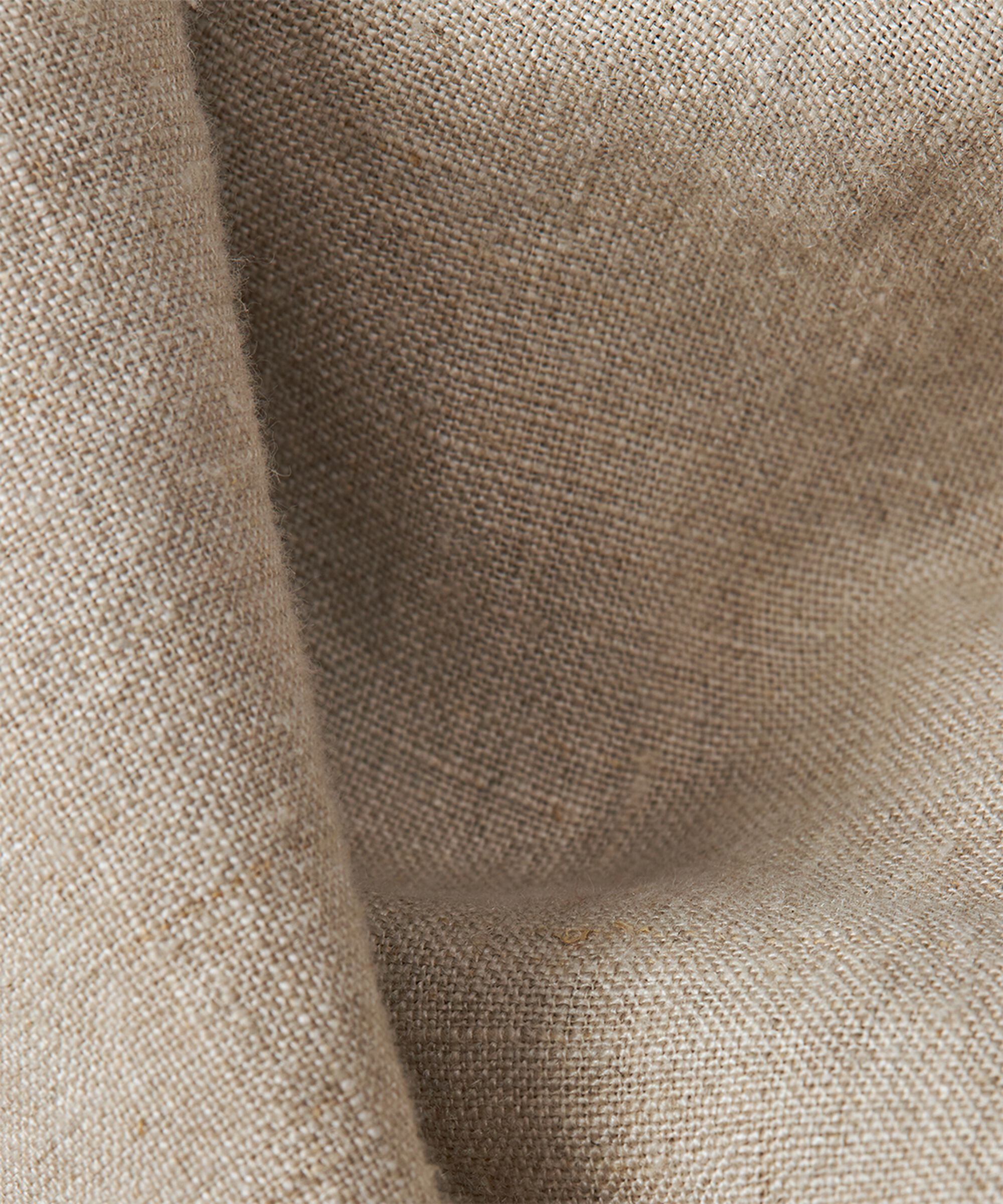 Leinenkleid mit V-Ausschnitt und Taschen, Natural