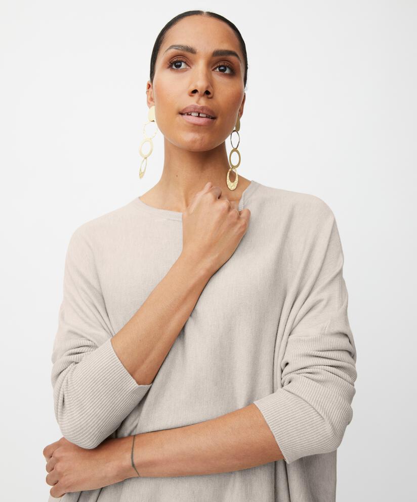 Oversize-pullover Mit Schmalen Ärmeln, L beige mel