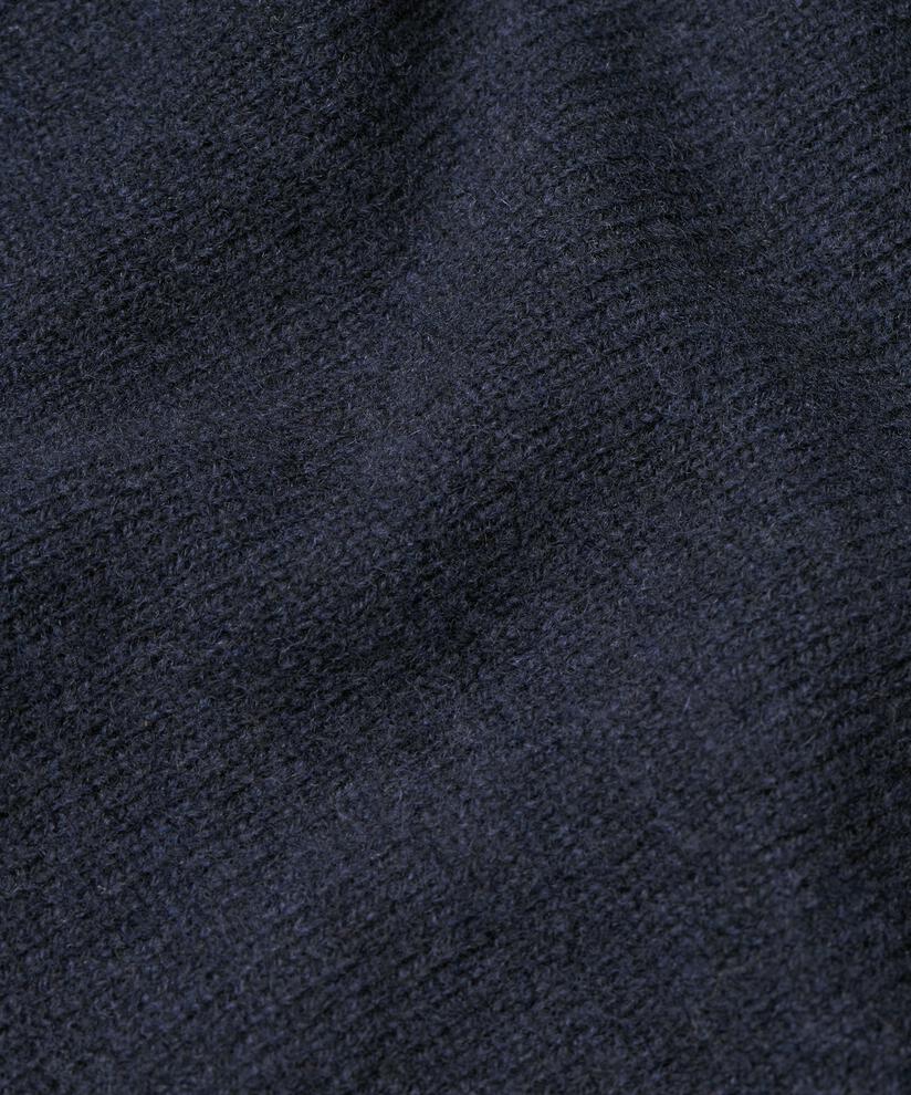 Oversize Wollstrickpullover mit Rundhals, Mood Indigo
