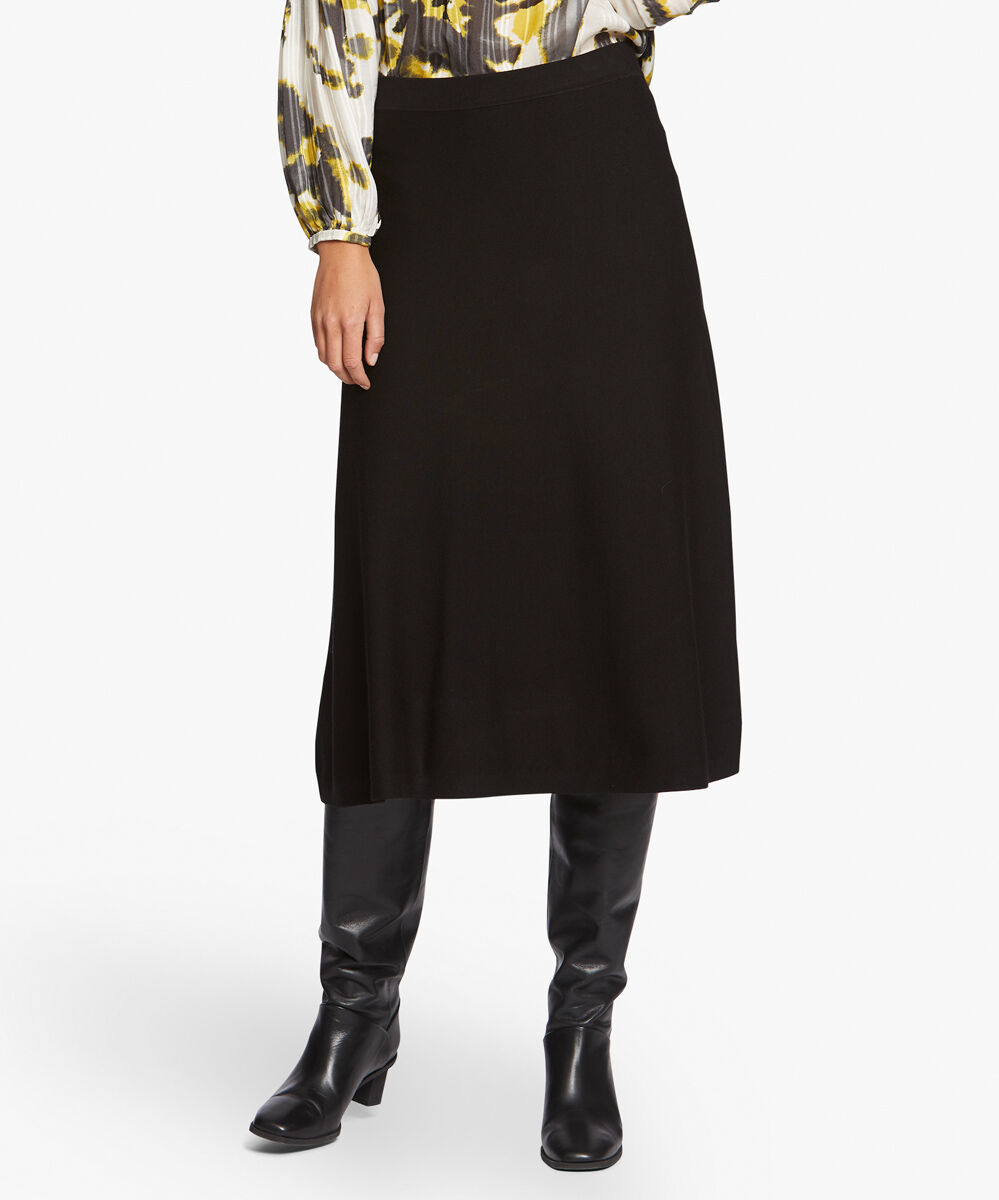 Strickrock mit elastischem Bund, Black