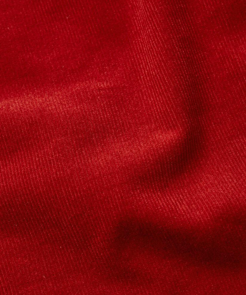 Samthemdjacke mit Kragen, Red Dahlia