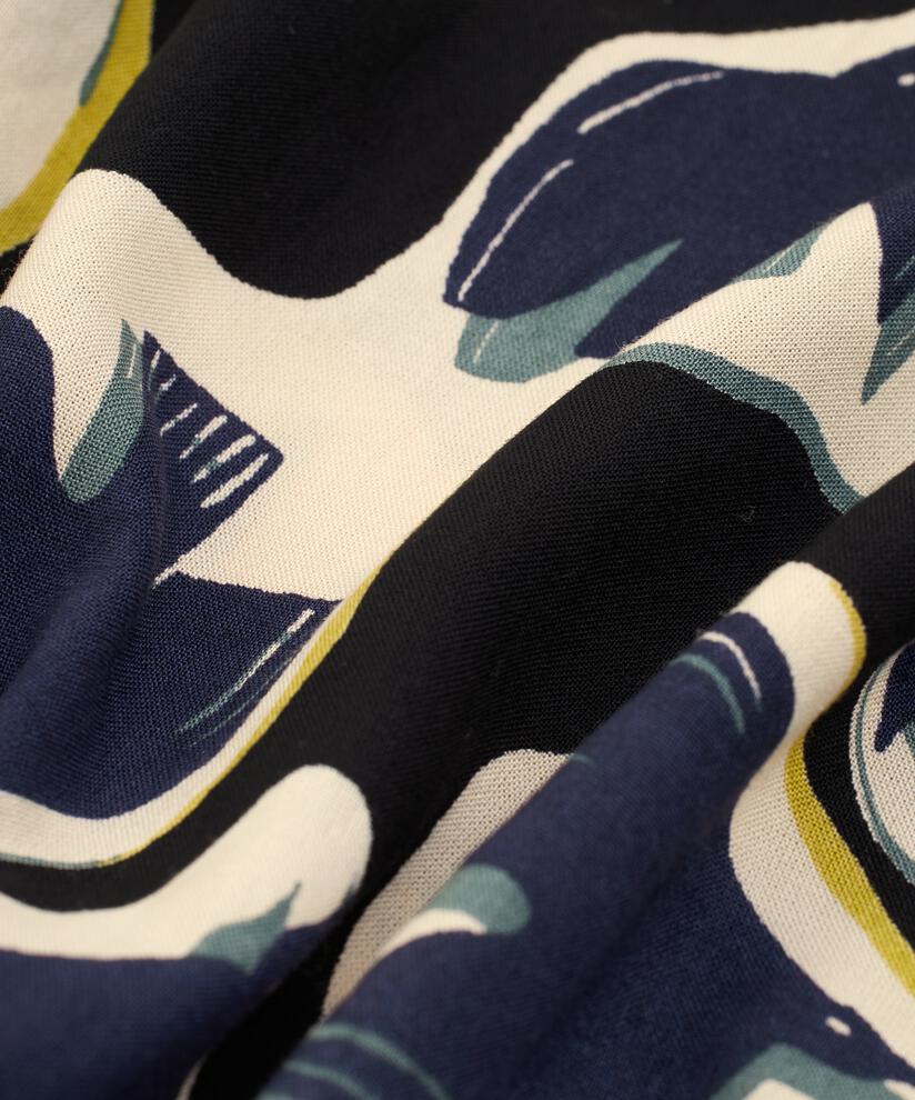Viskosebluse mit 3/4 Ärmeln, Maritime Blue