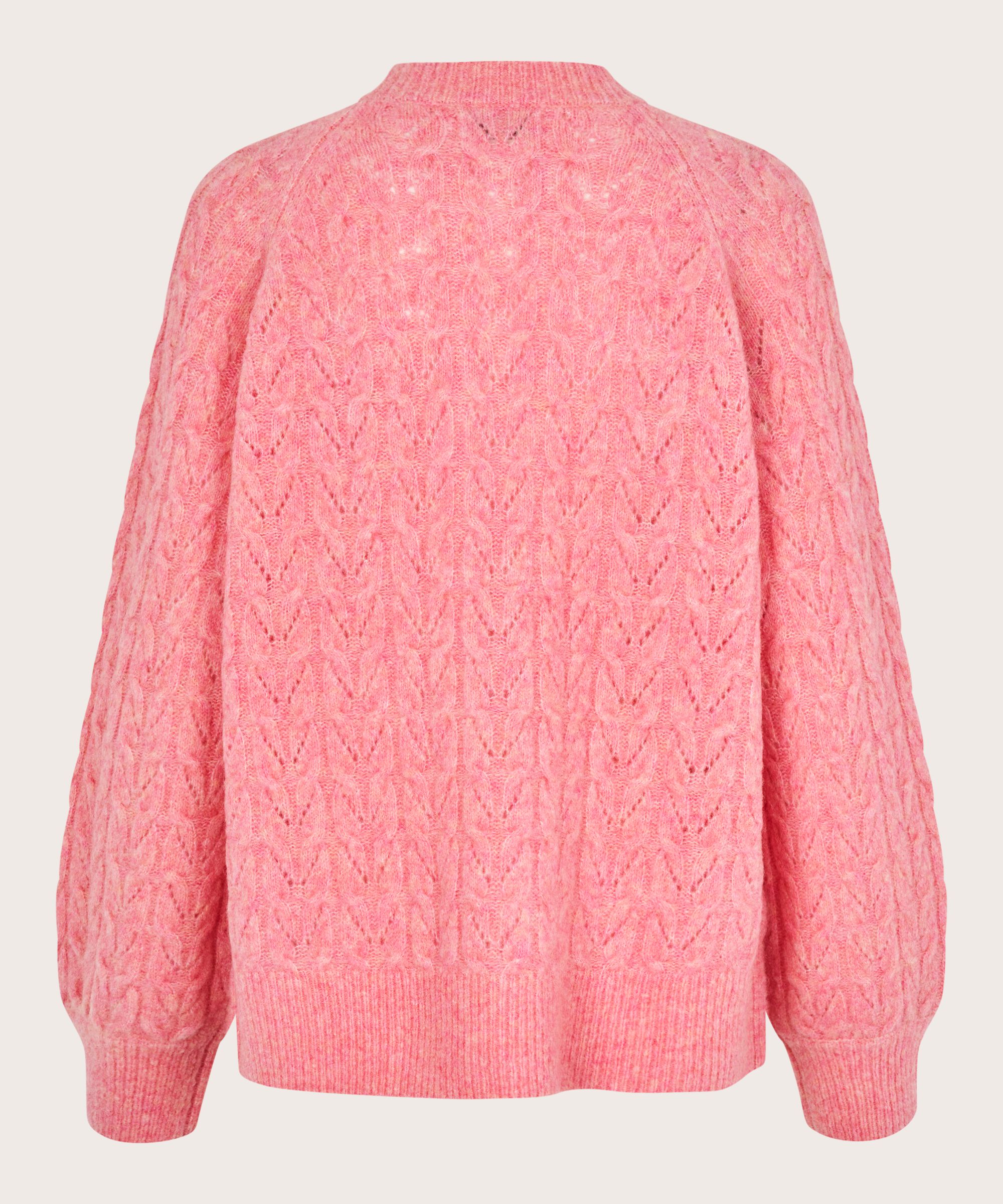 Cardigan mit Lochmuster aus Wollmischung, Confetti