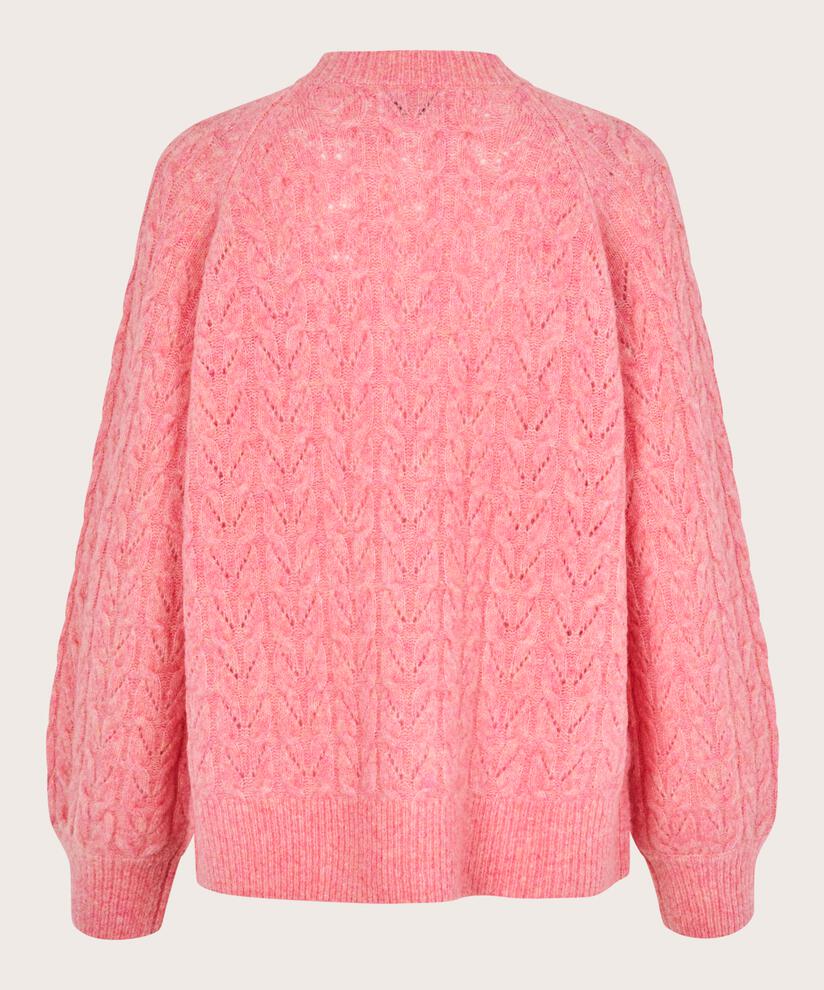 Cardigan mit Lochmuster aus Wollmischung, Confetti