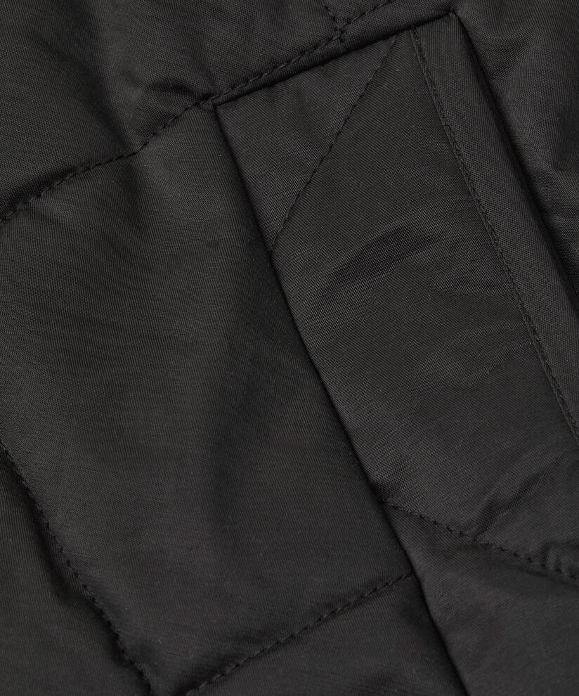 Steppmantel mit Kapuze, Black