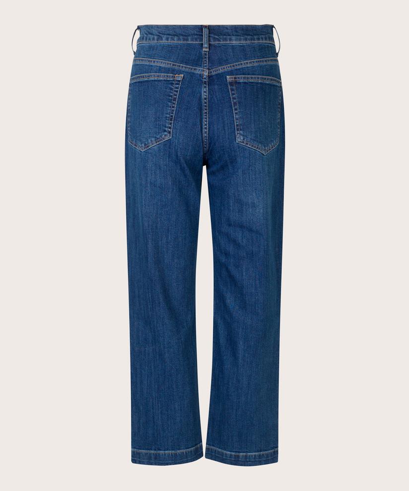 Cropped-Jeans mit Stretch, Blue Denim