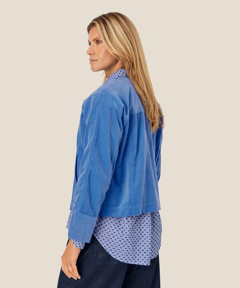 Samtjacke mit verdeckten Knöpfen, Federal Blue