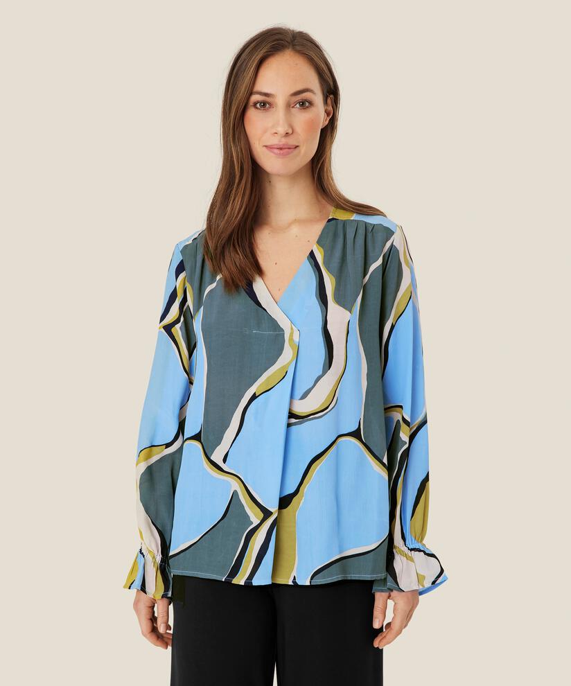 Viskosebluse mit V-Ausschnitt, Oasis