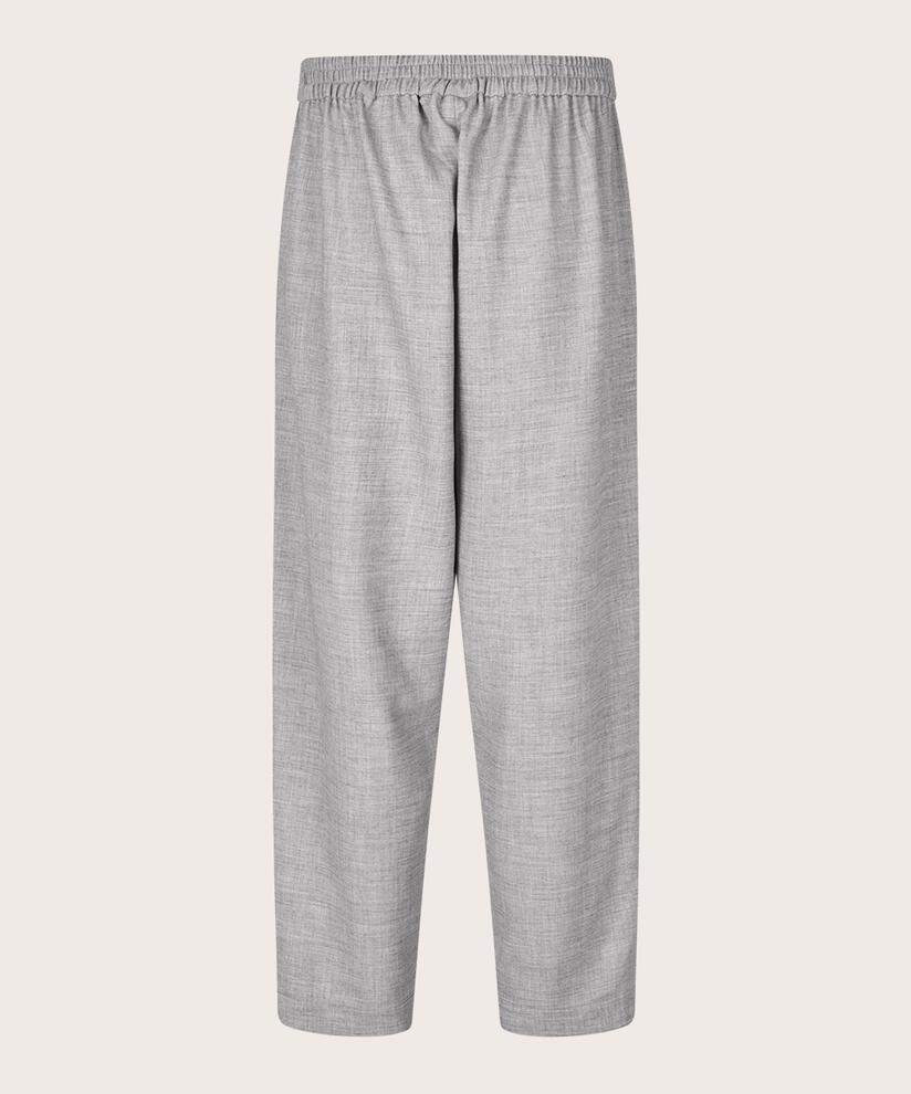 Hose mit geradem Bein und elastischem Bund hinten, L. Grey mel.