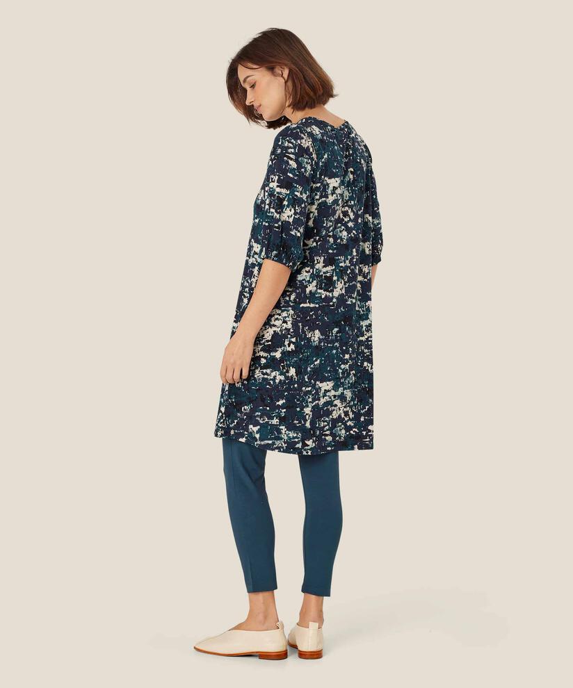 Bedruckte Jersey-Tunika mit Eingrifftaschen, Reflect Pond