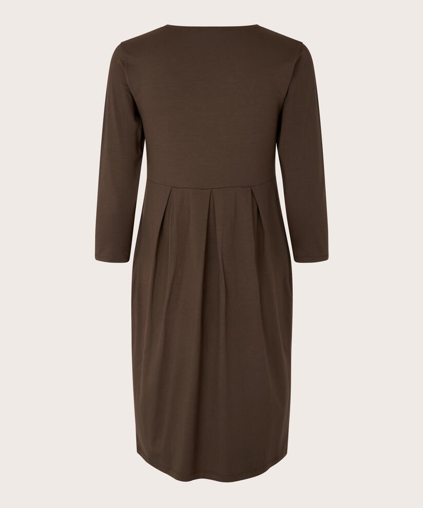 Tulpenkleid aus Jersey, Coffee Bean