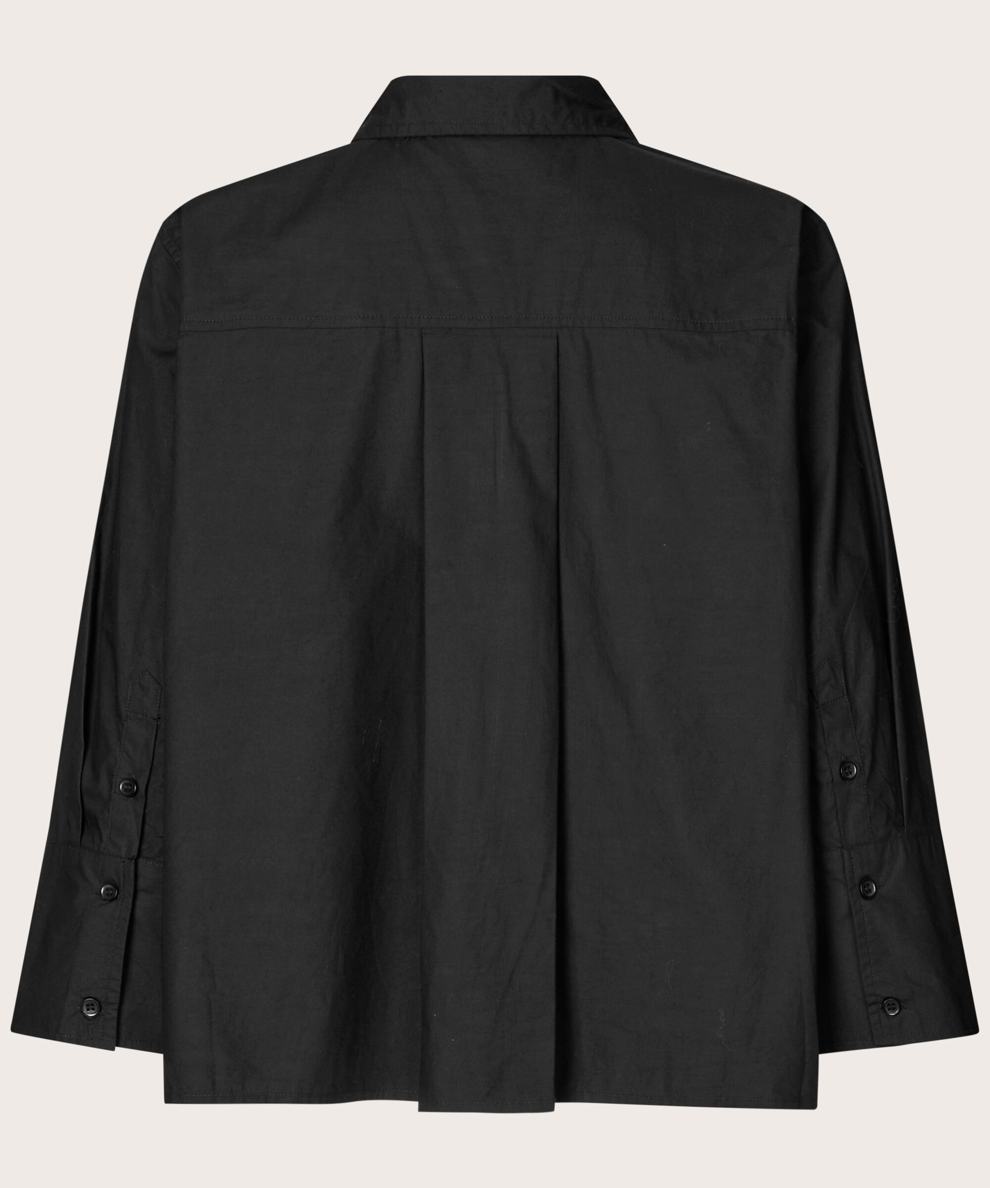 Baumwollshirt Mit 3/4 Ärmeln, Black