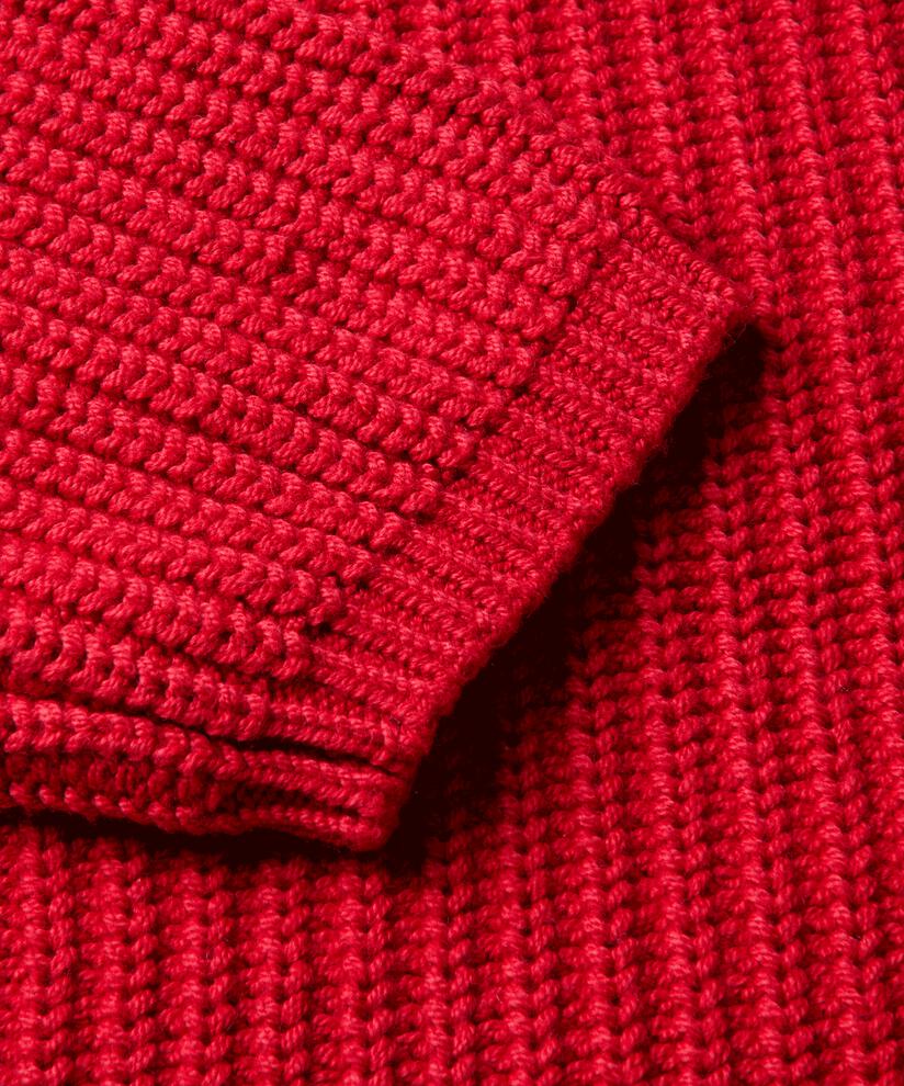 Baumwollstrickpullover mit Rollkragen, Scarlet Sage