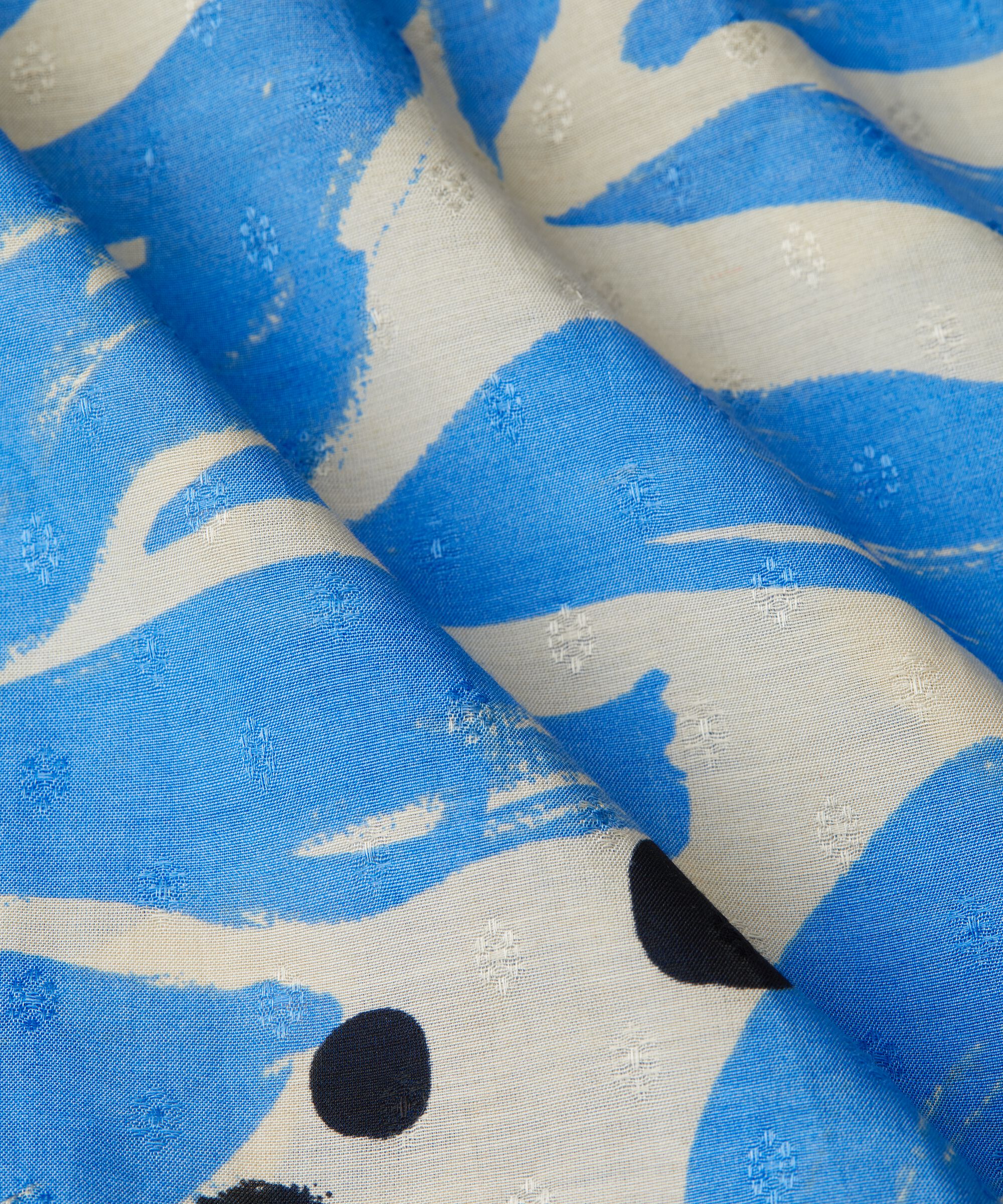 Bedrucktes Kleid aus Baumwollmischung mit Flügelärmeln, Marina