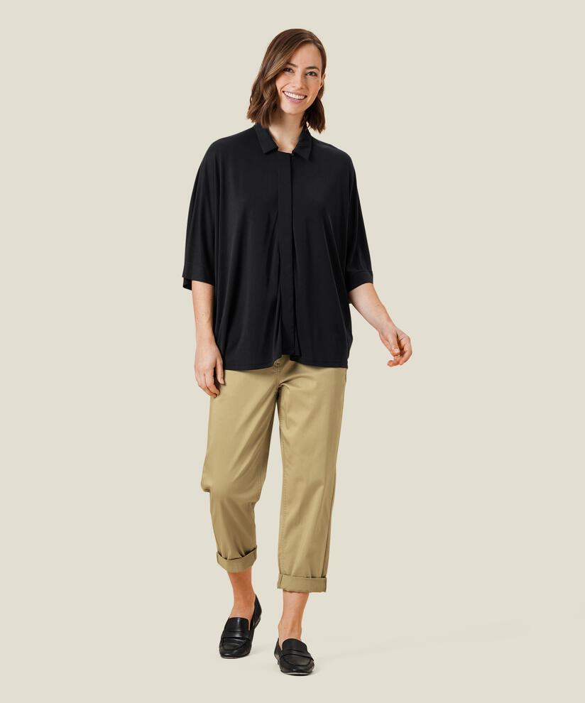 Irana JERSEY Hemdbluse, Black