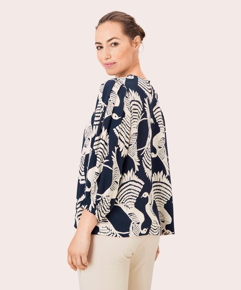 BRISA BLUSE, Navy Blazer