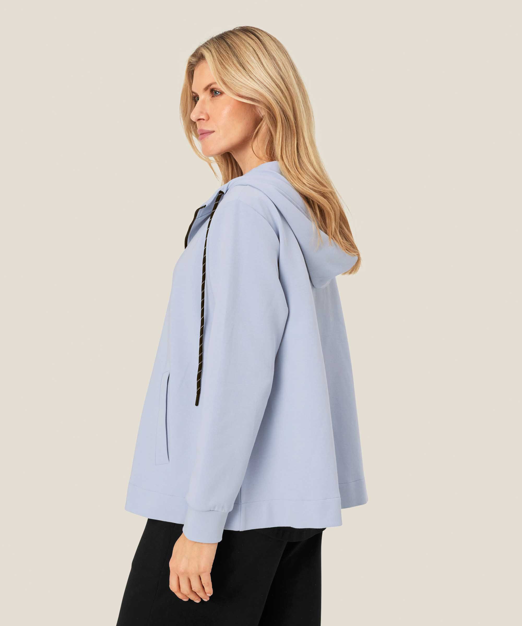 Kapuzenpullover mit Reißverschluss und Taschen, Heather