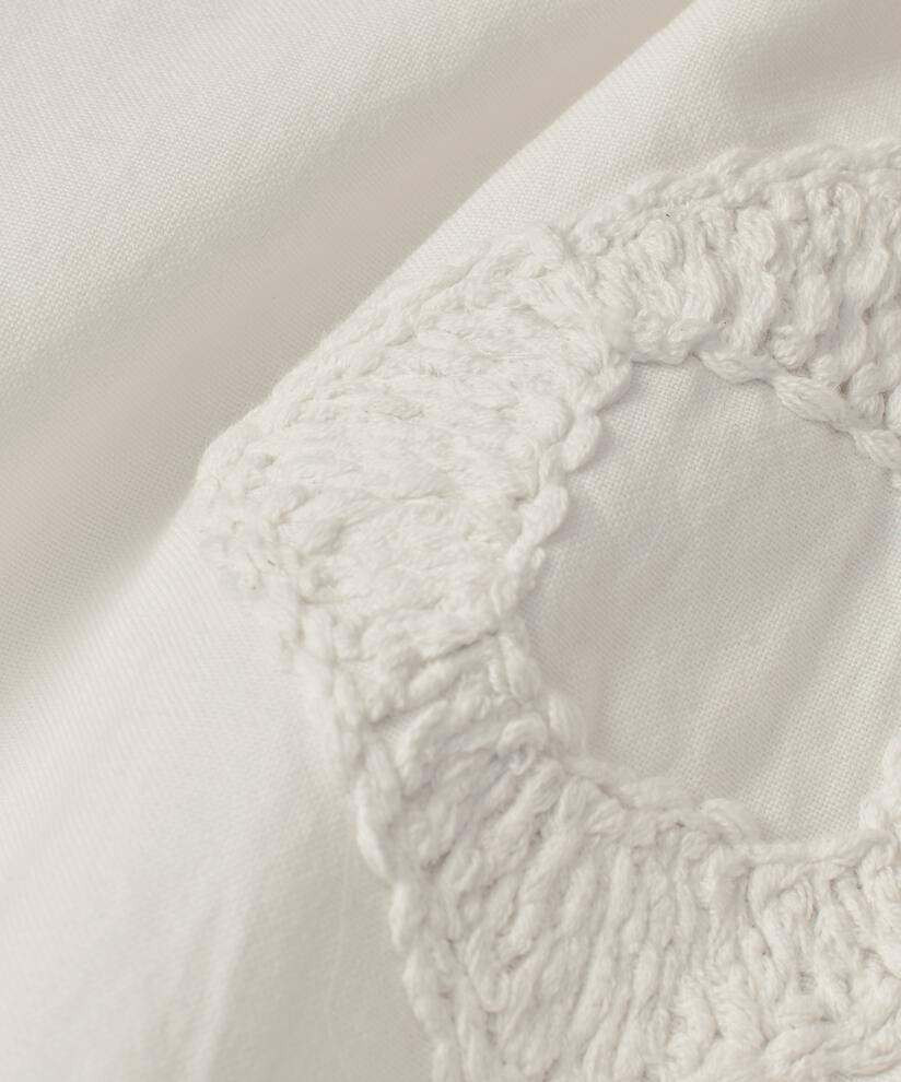 Baumwollhemd mit gestickten Details und Fronttaschen, Jet Stream