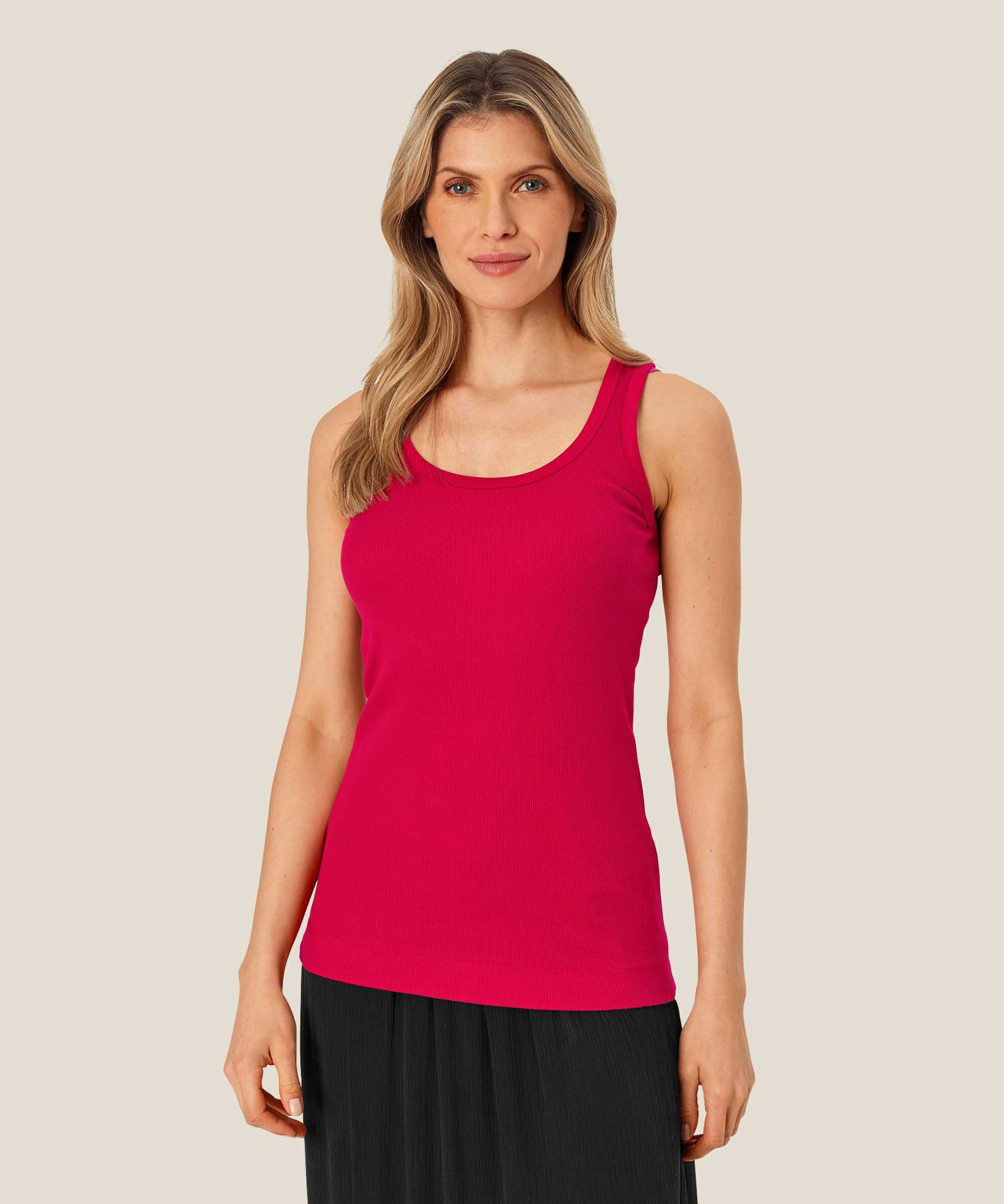 Tanktop aus Baumwollripp, Persian Red