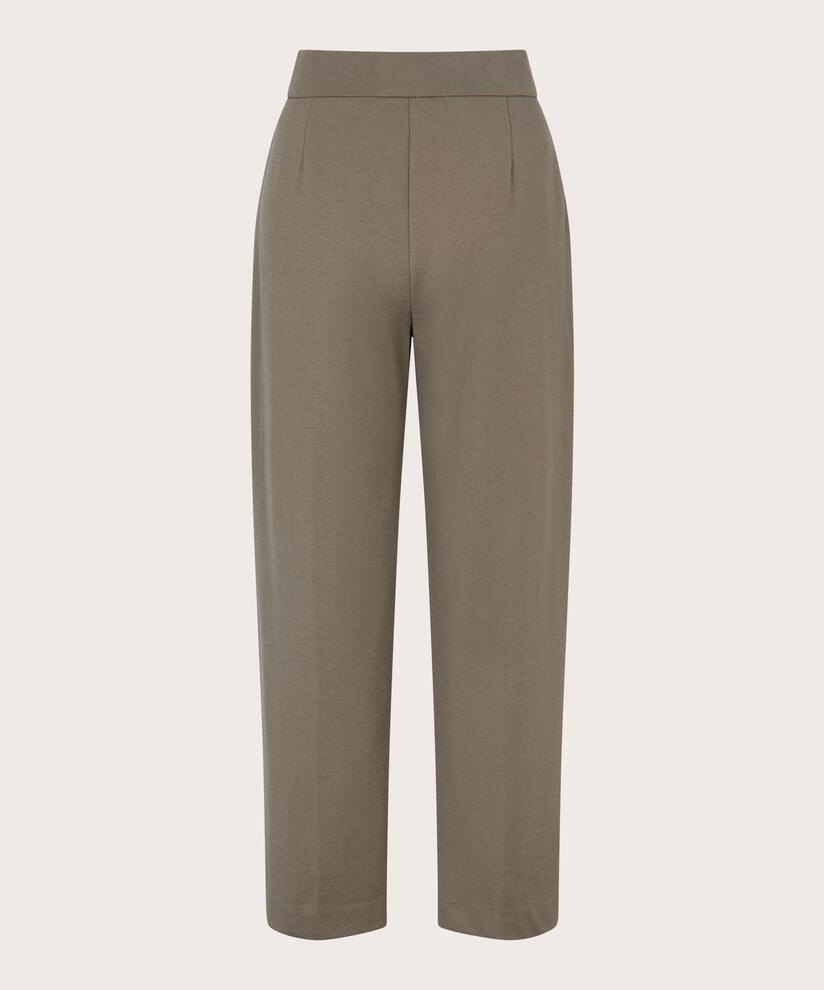 Jerseyhose Mit Aufgenähten Bügelfalten, Mink melange