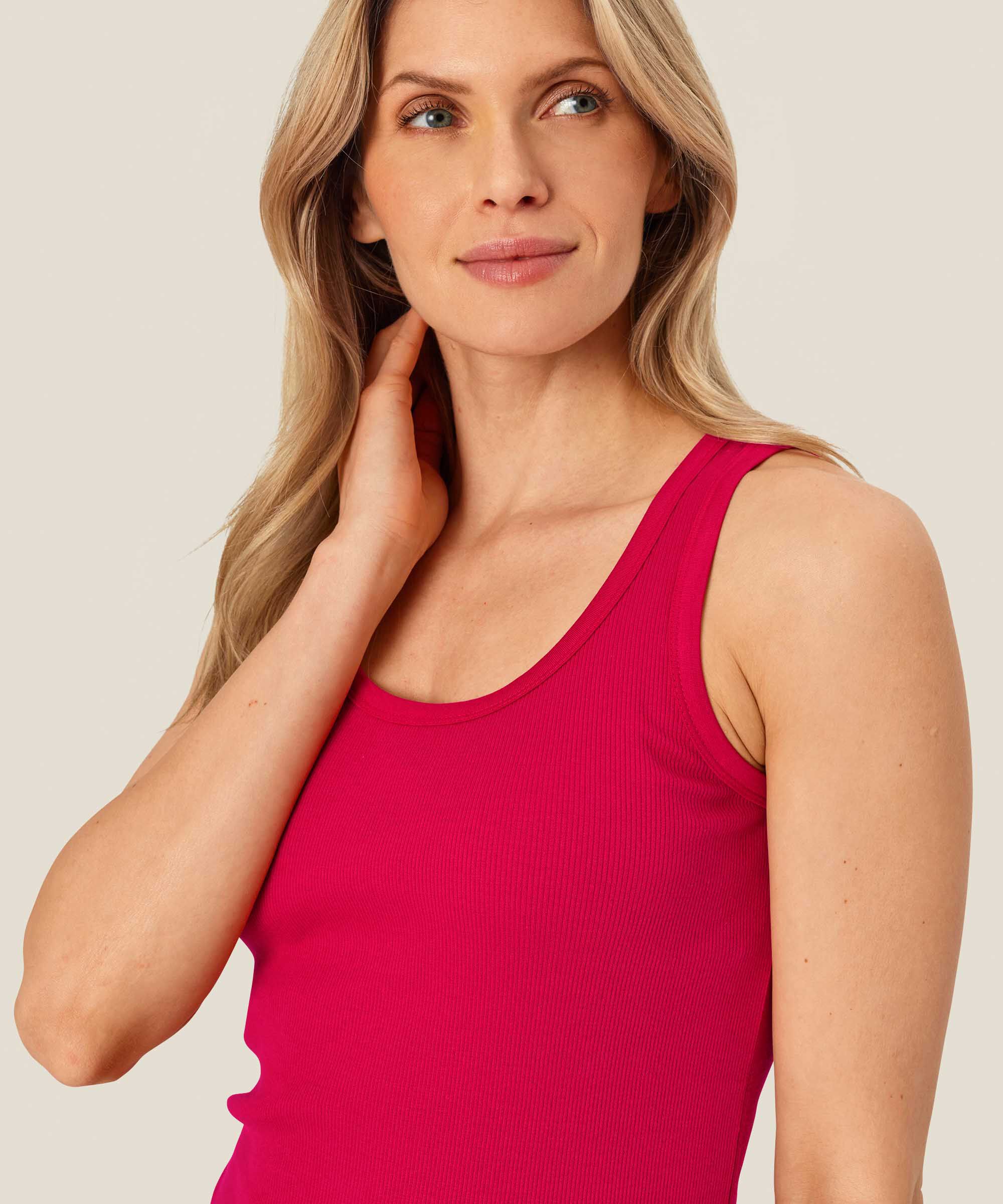 Tanktop aus Baumwollripp, Persian Red