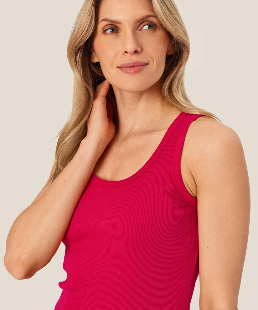 Tanktop aus Baumwollripp, Persian Red