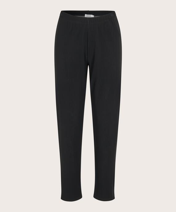 Stretchhose mit gerippter Oberfläche und Reißverschlussdetail, Black