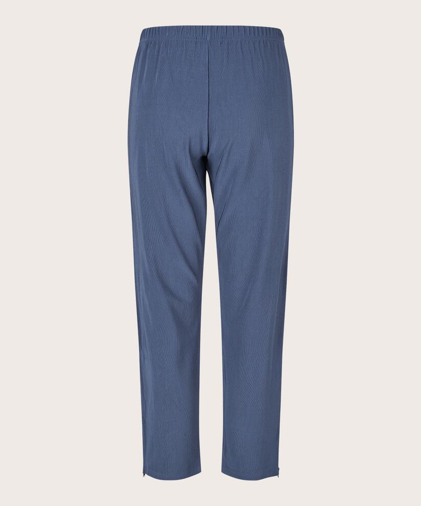 Stretchhose mit gerippter Oberfläche und Reißverschlussdetail, Sargasso Sea
