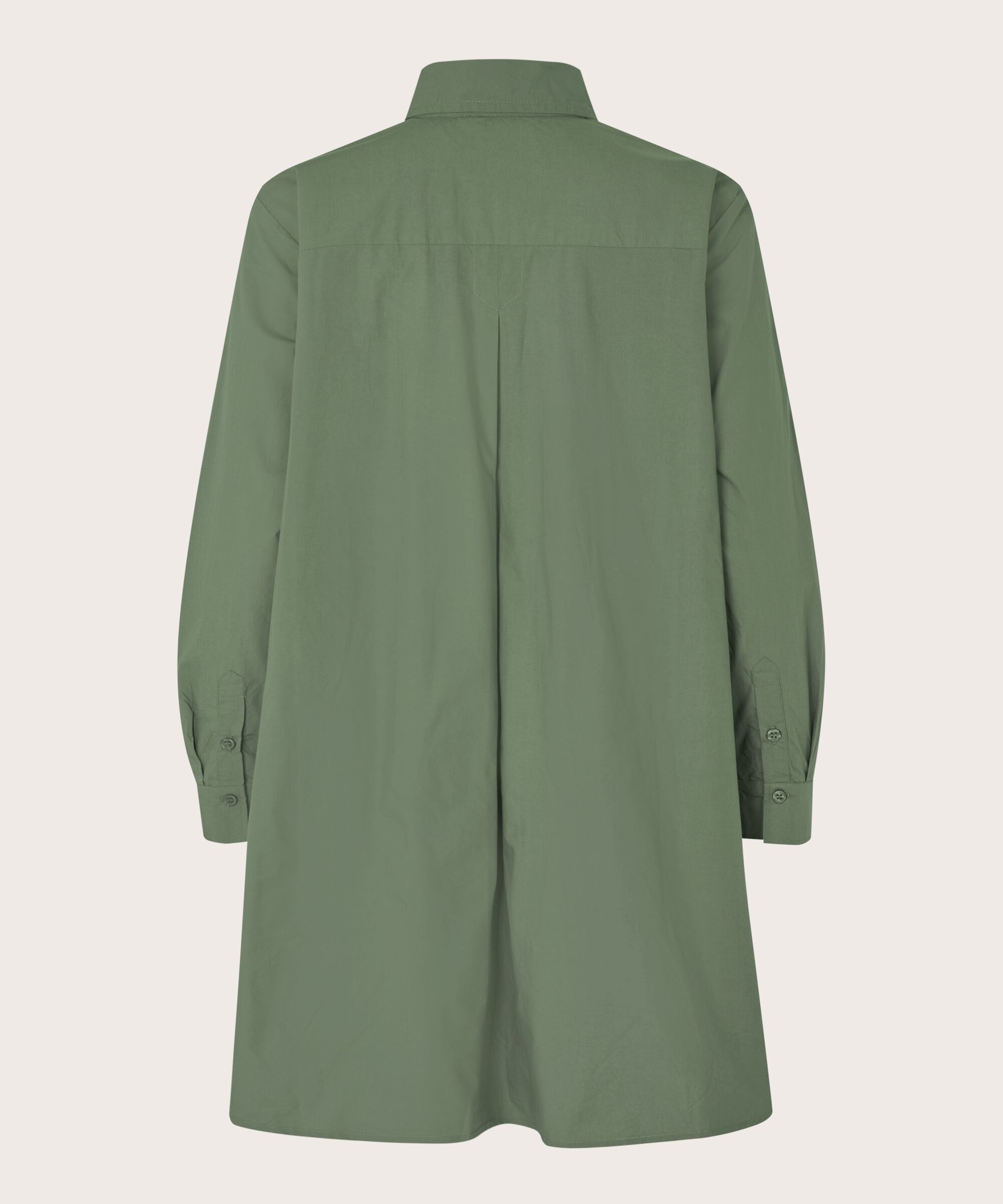 Baumwollshirt mit längerem Rücken, Duck Green