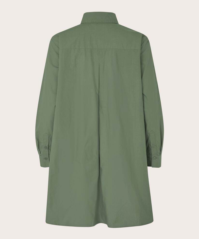 Baumwollshirt mit längerem Rücken, Duck Green
