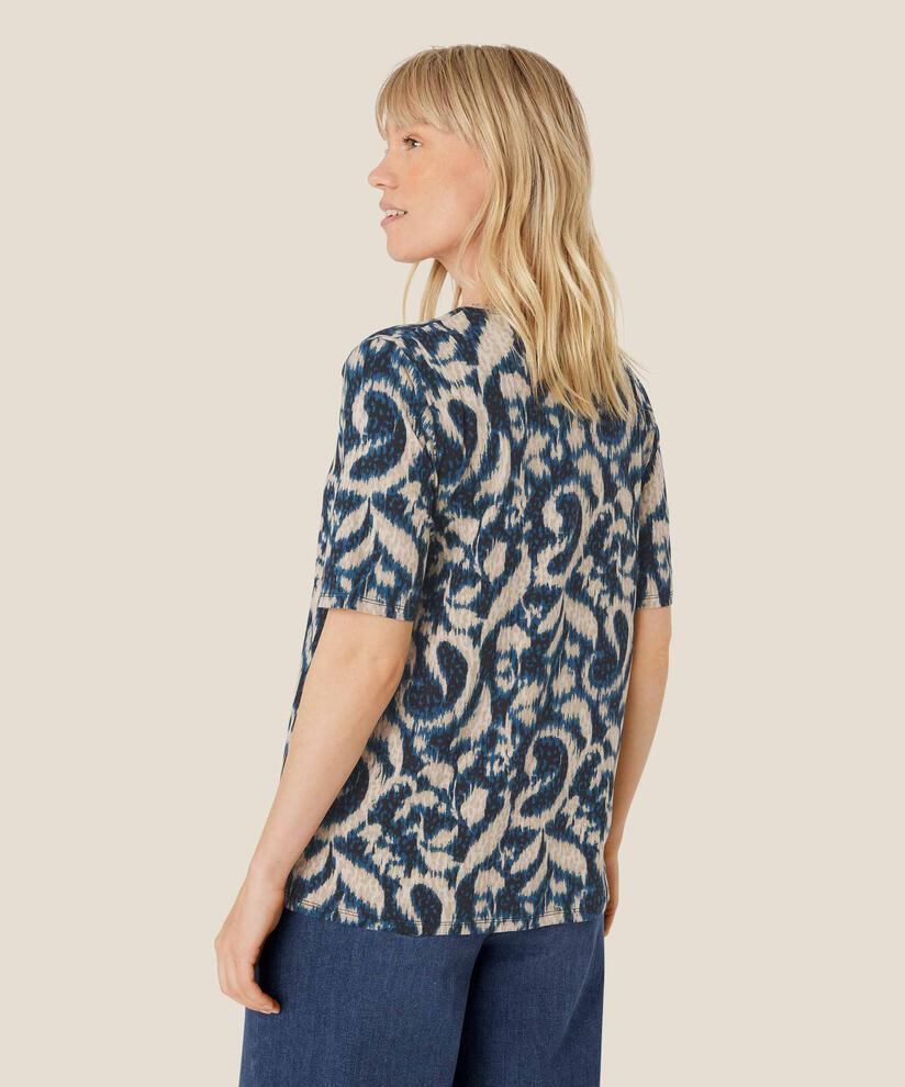 Bedrucktes T-Shirt mit Rundem Hals, Moonlit Ocean