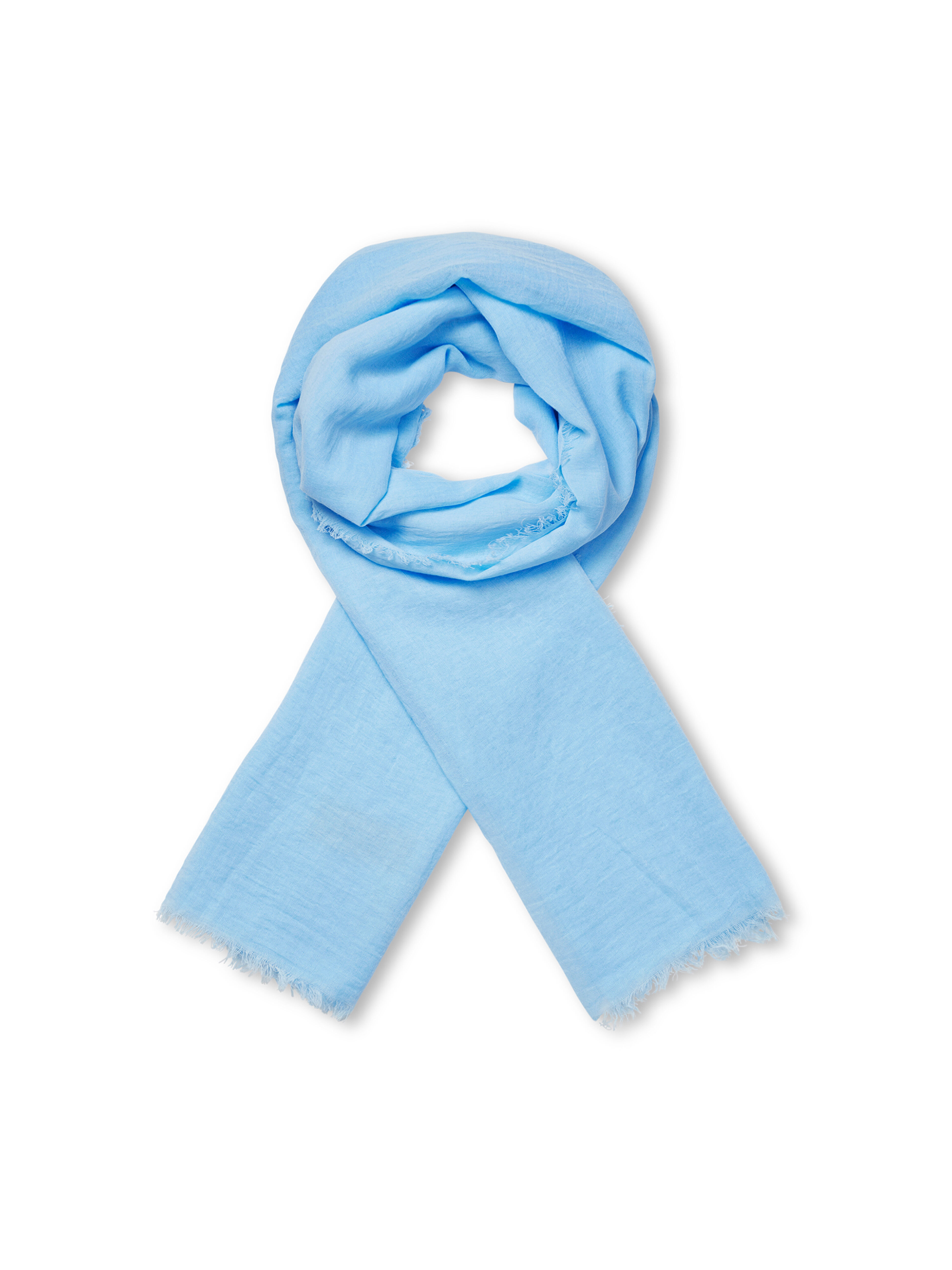 Bomuldst&oslash;rkl&aelig;de med frynser, Powder Blue