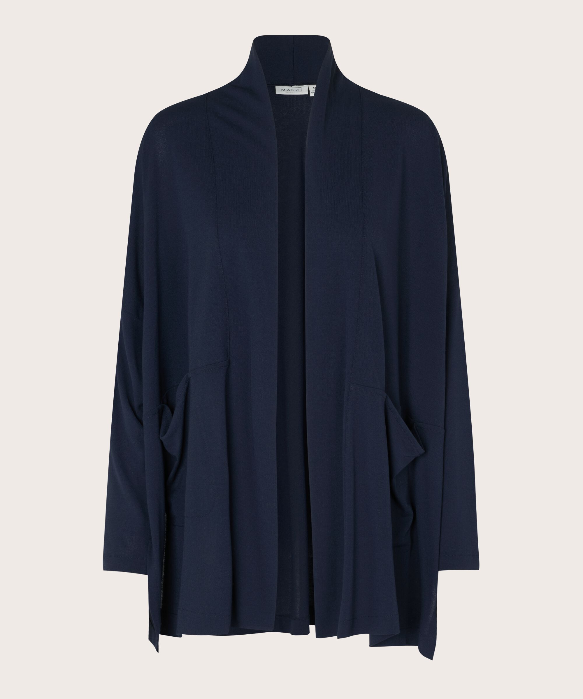 Jersey-Cardigan mit Taschen, Navy