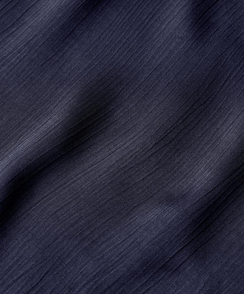 glänzendes Viskosekleid mit Schleifendetail, Navy Blazer