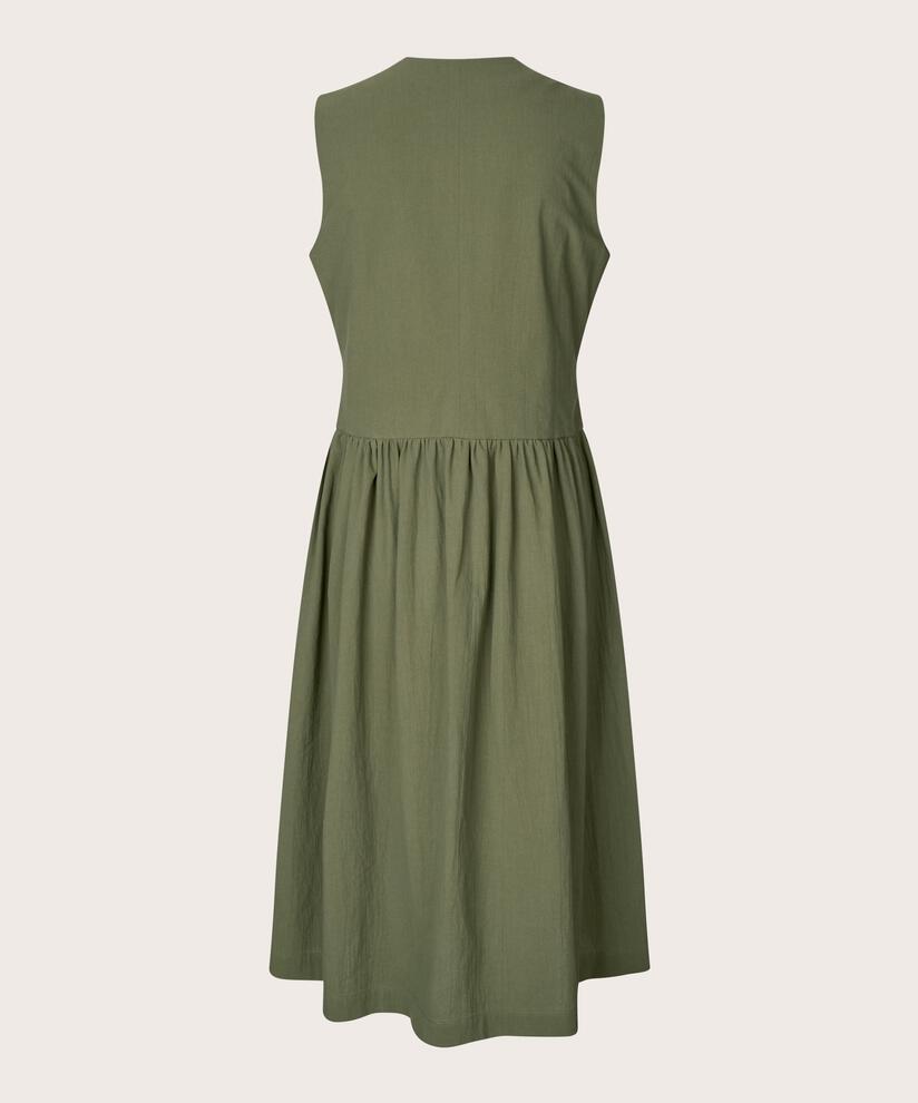 Durchgeknöpftes ärmelloses Baumwollkleid, Four Clover