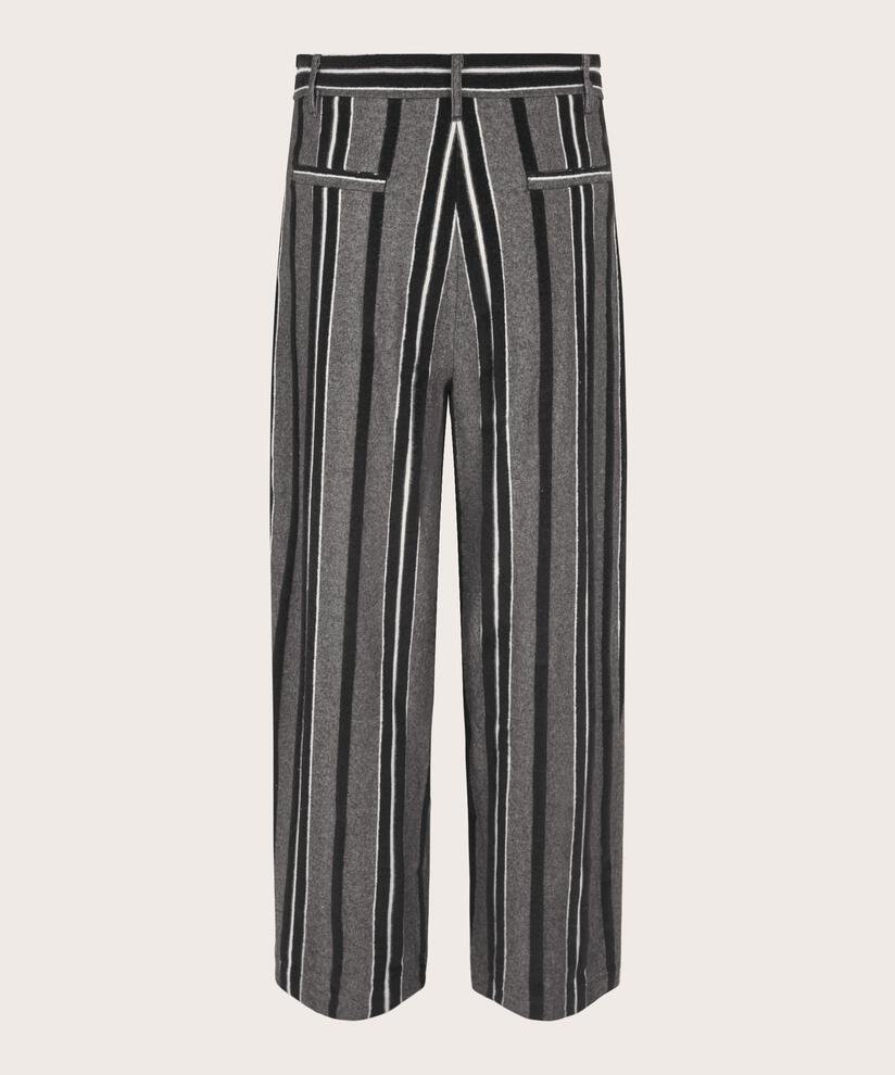 Gestreifte Hose aus weicher Baumwolle, Black