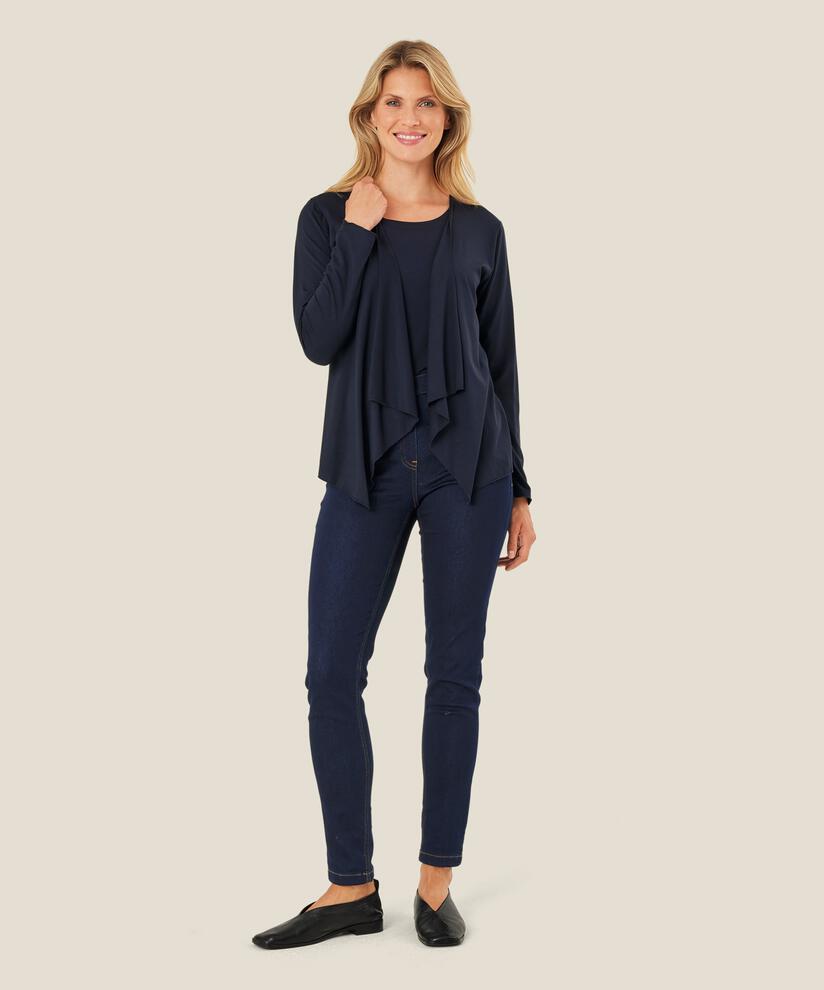 Offener Jersey-cardigan, Navy
