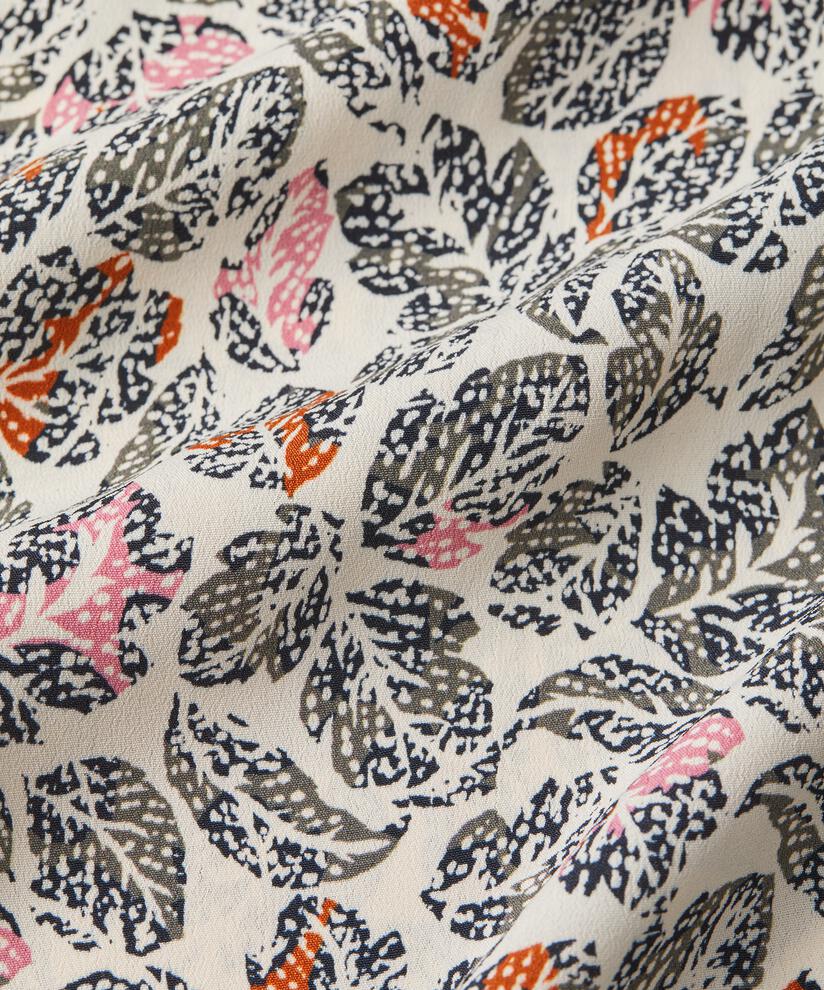 Bedrucktes Viskosekleid mit langen Ärmeln, Sea Turtle