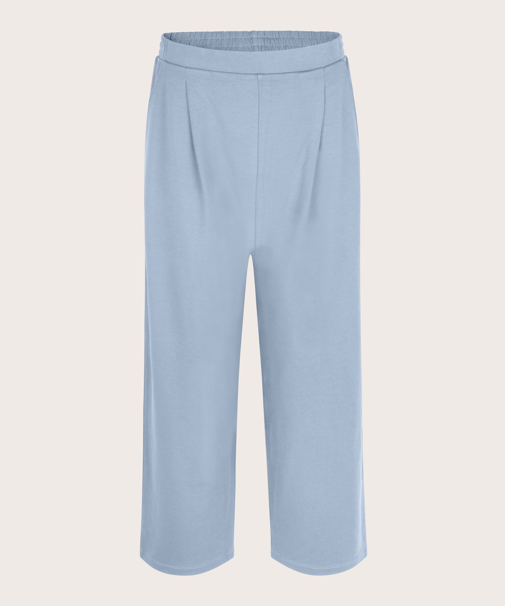 Jerseyhose mit Falten vorne, Blue Fog