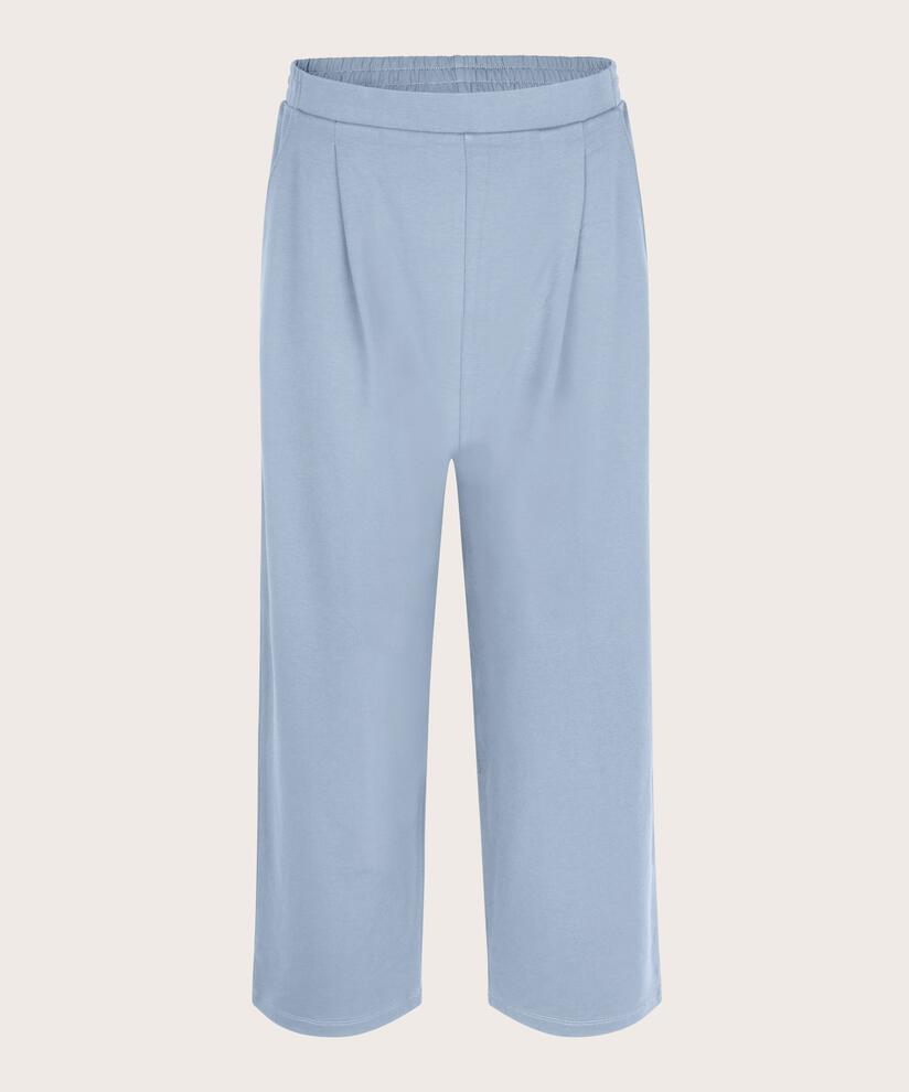 Jerseyhose mit Falten vorne, Blue Fog