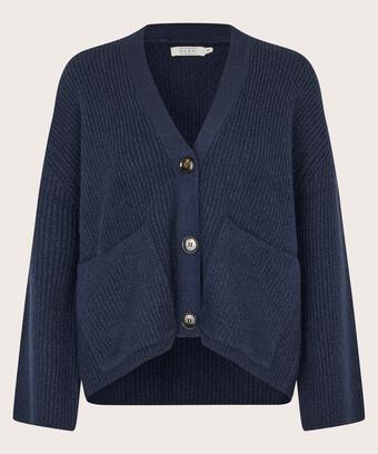 Strickjacke aus Baumwollmischung, Navy Blazer