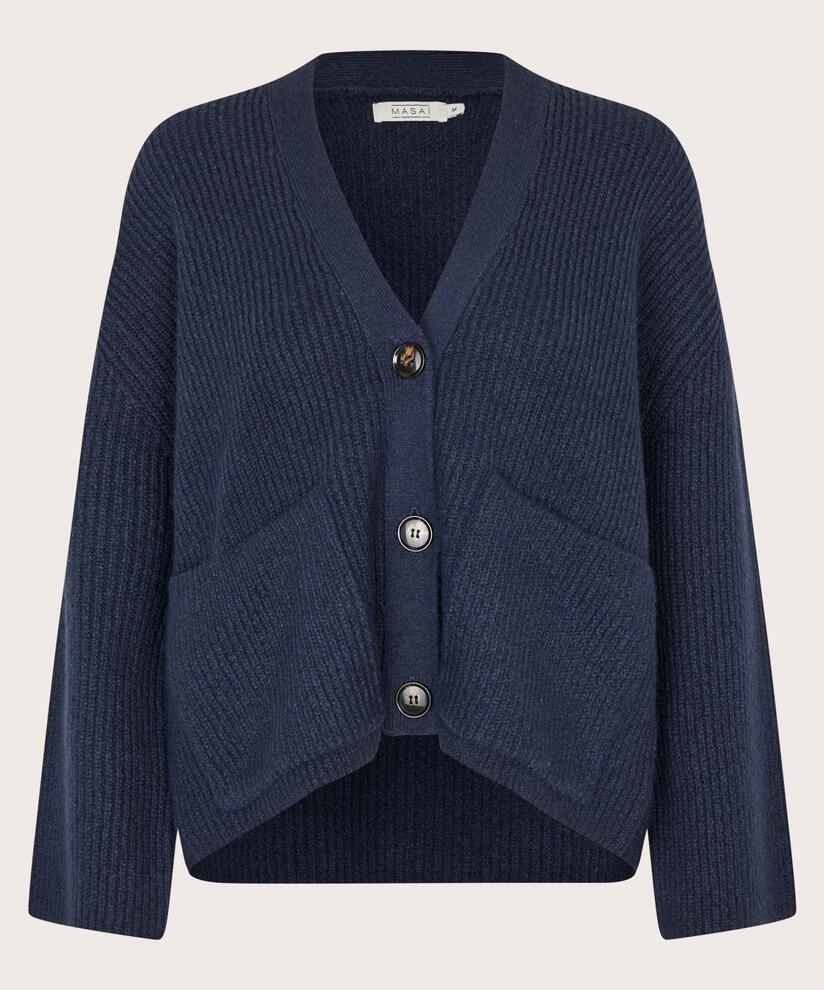 Strickjacke aus Baumwollmischung, Navy Blazer
