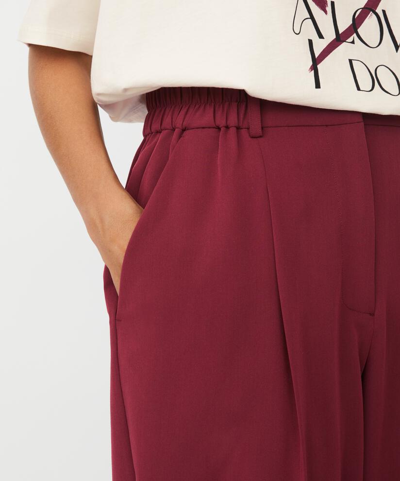 lange klassische Hose mit Bügelfalten, Tawny Port
