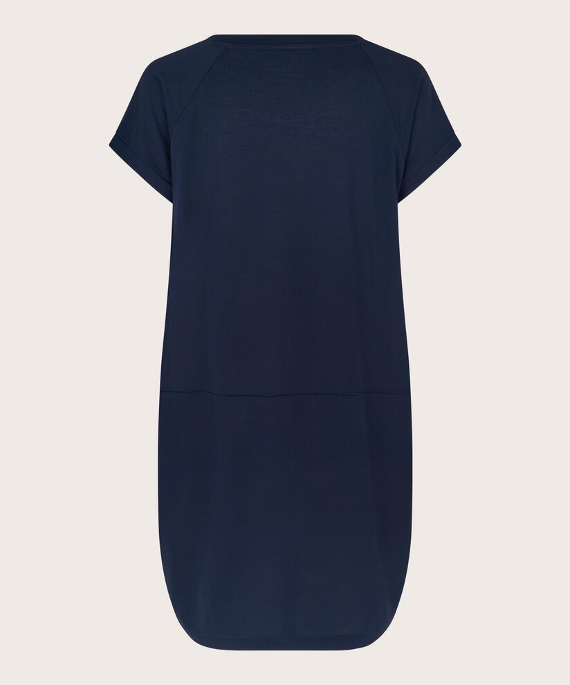 Tunika Mit Rundhalsausschnitt Und Taschen, Navy
